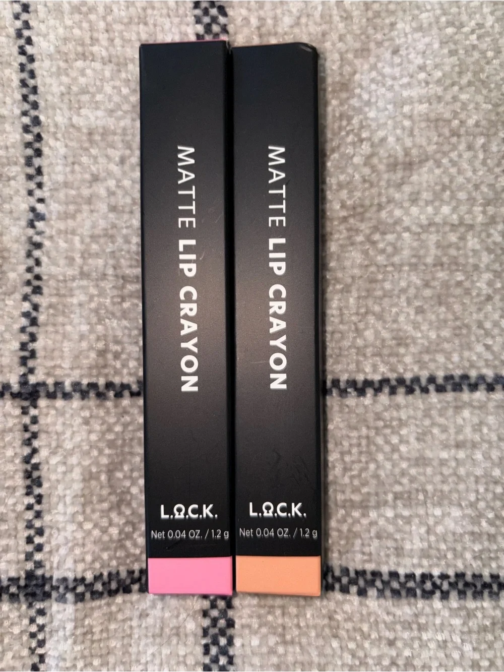 L.O.C.K Matte Lip Crayon - Pink & Peach